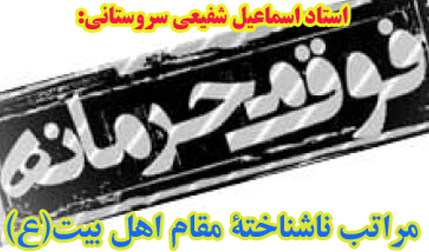 استاد شفیعی سروستانی، مراتب ناشناخته شناخت اهل بیت